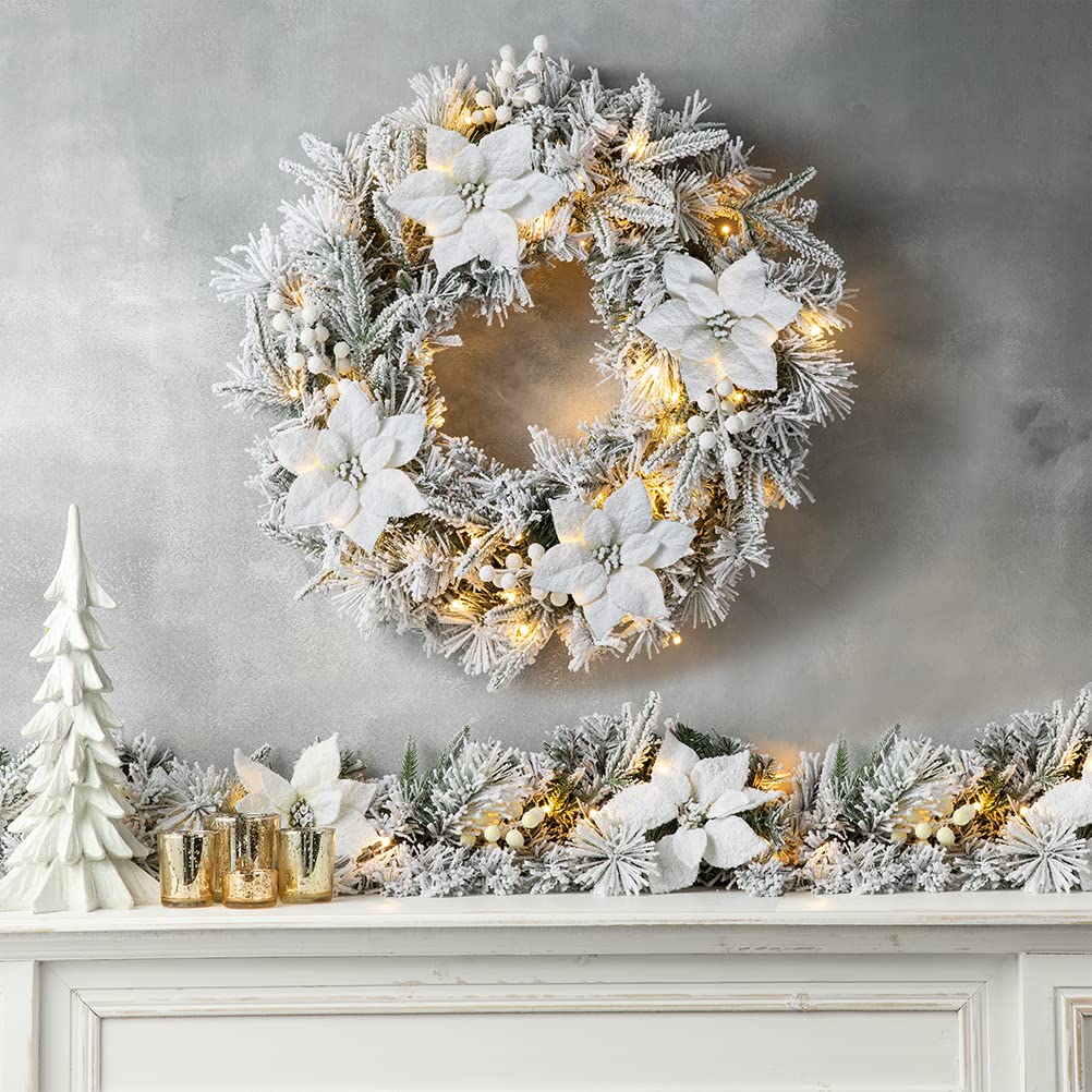 Amazon.com: Glitzhome Christmas Wreath for Front Door, 24