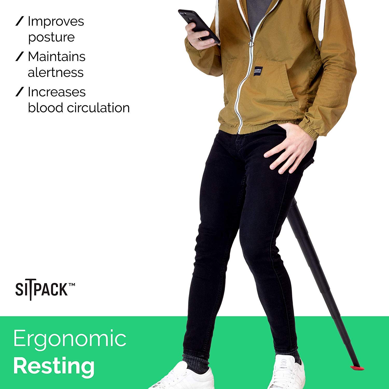 Amazon.co.jp: Sitpack 2.0 コンパクト 軽量 折りたたみ椅子 | 調節