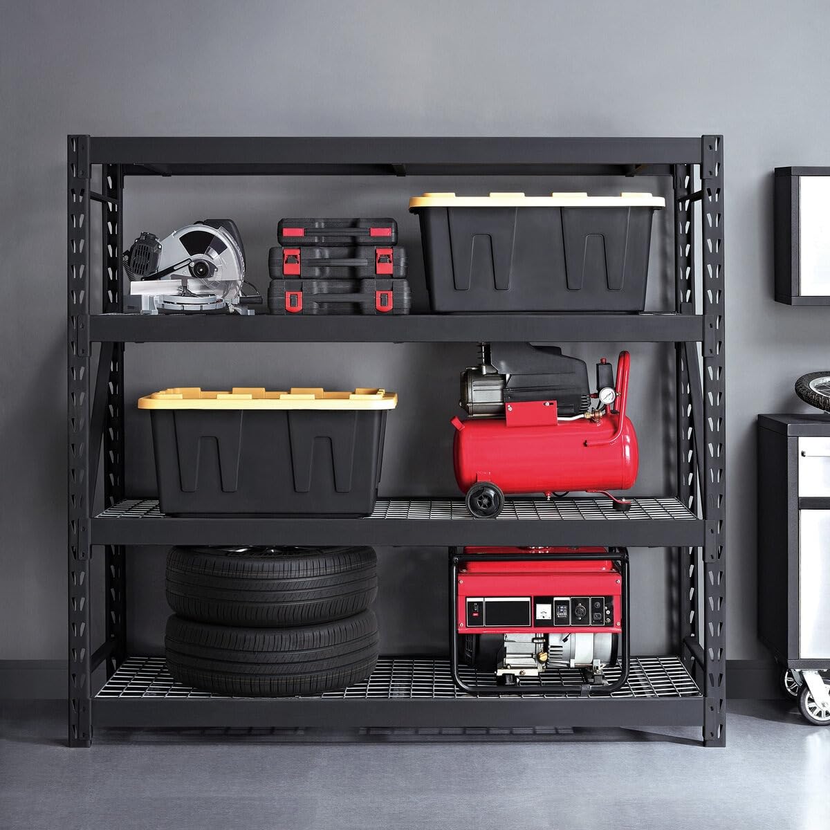 Amazon｜ゴリララック 4段収納 スチールラック 幅183cm 奥行61cm 高さ