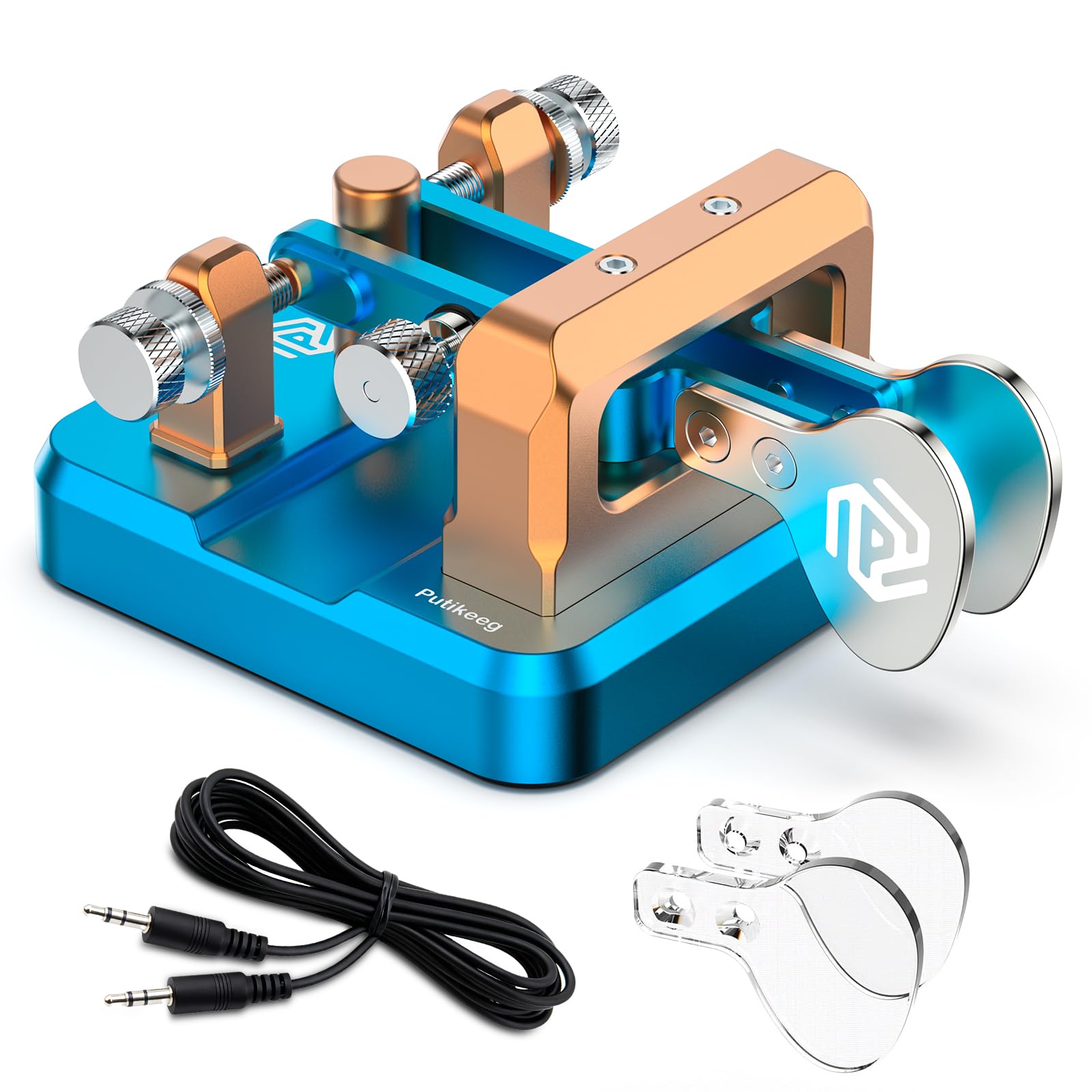 Amazon.co.jp: PUTIKEEG アマチュア無線電気キーパドル モールス信号