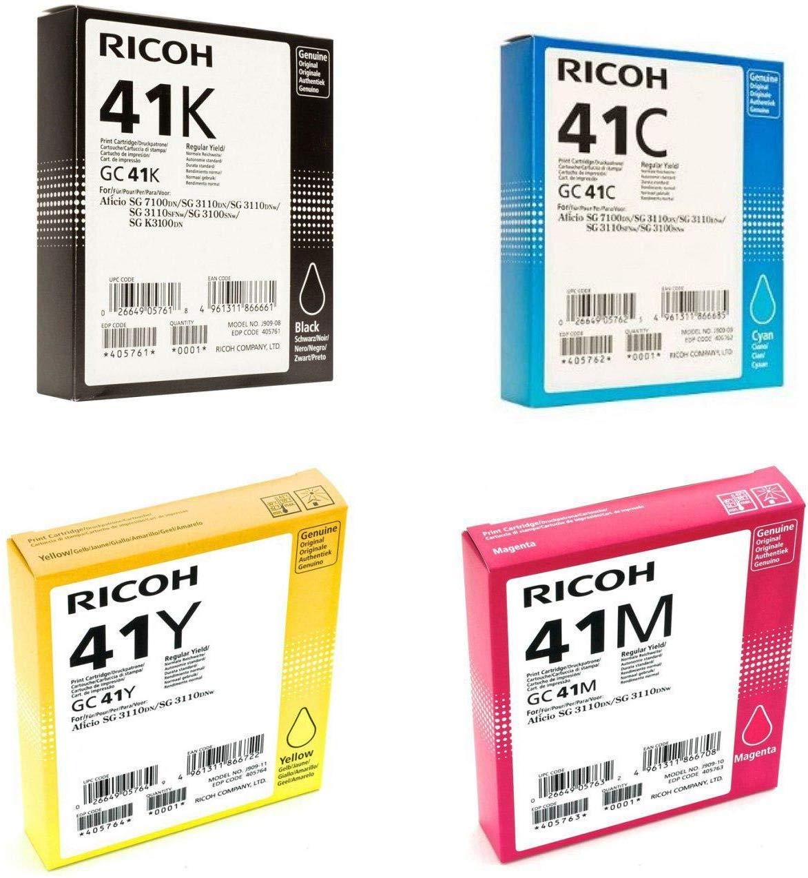 Amazon.co.jp: RICOH 【4色セット】リコー SGカートリッジ GC41K, C,M