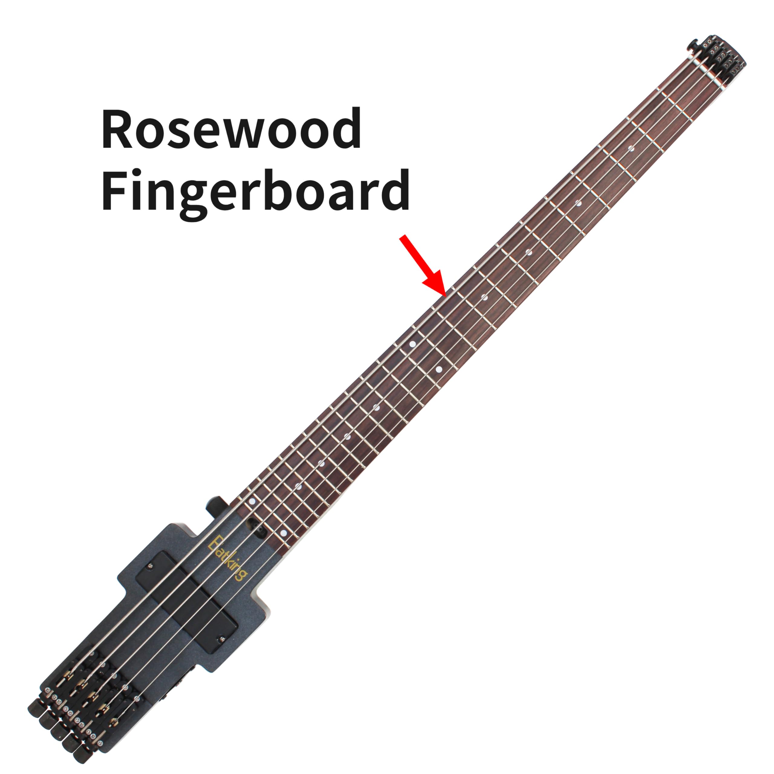 Amazon.com: Batking Travel Bass Guitar Electric Headless Bass, 5