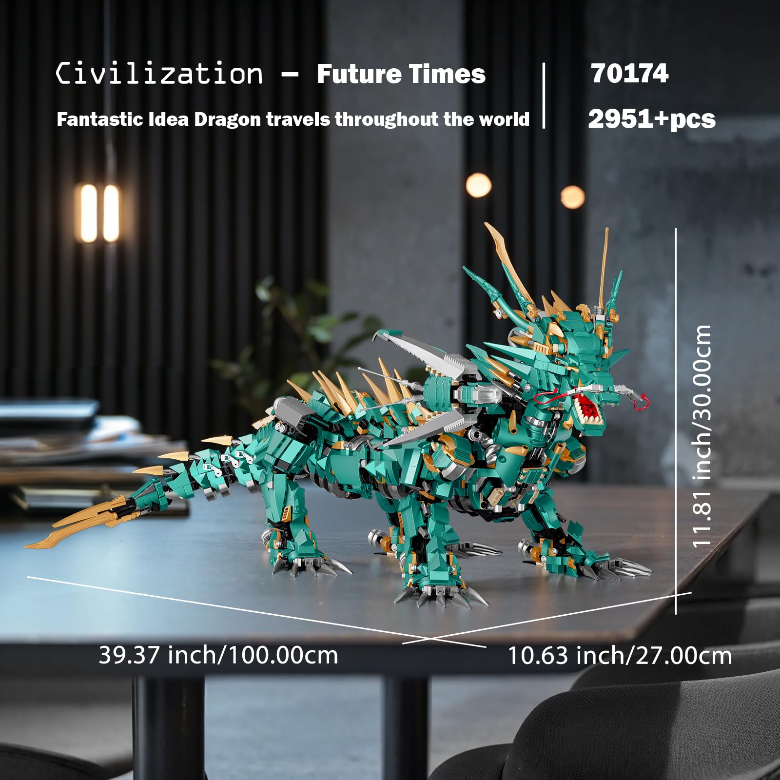 Amazon.co.jp: JMBricklayer ドラゴンおもちゃ組み立てセット 大人用