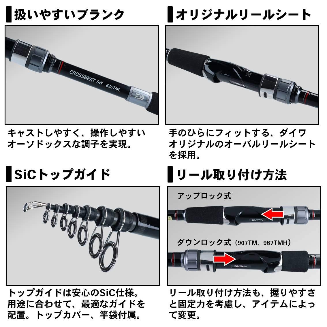 Amazon | ダイワ(DAIWA) 振り出しルアーロッド CROSSBEAT SW 666TUL