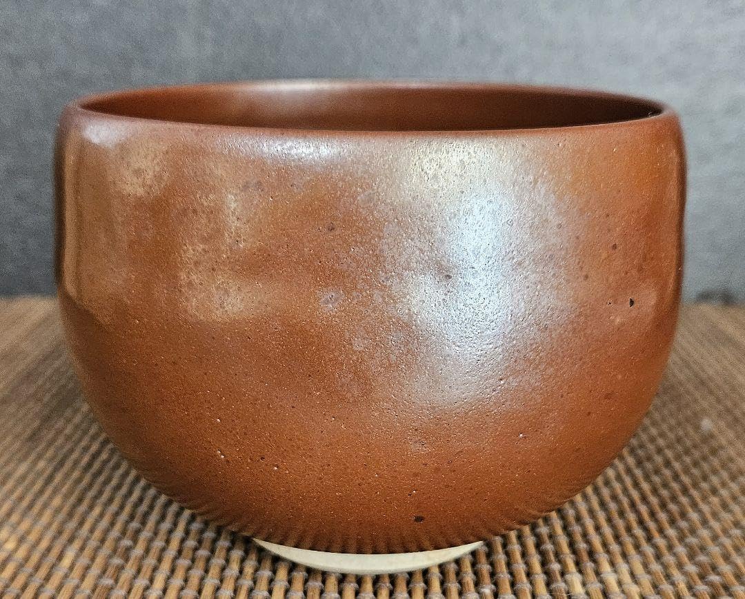 Amazon.co.jp: 松風山焼 和同窯 藤本尚己(尚山) 鉄釉 茶碗 共箱 共布