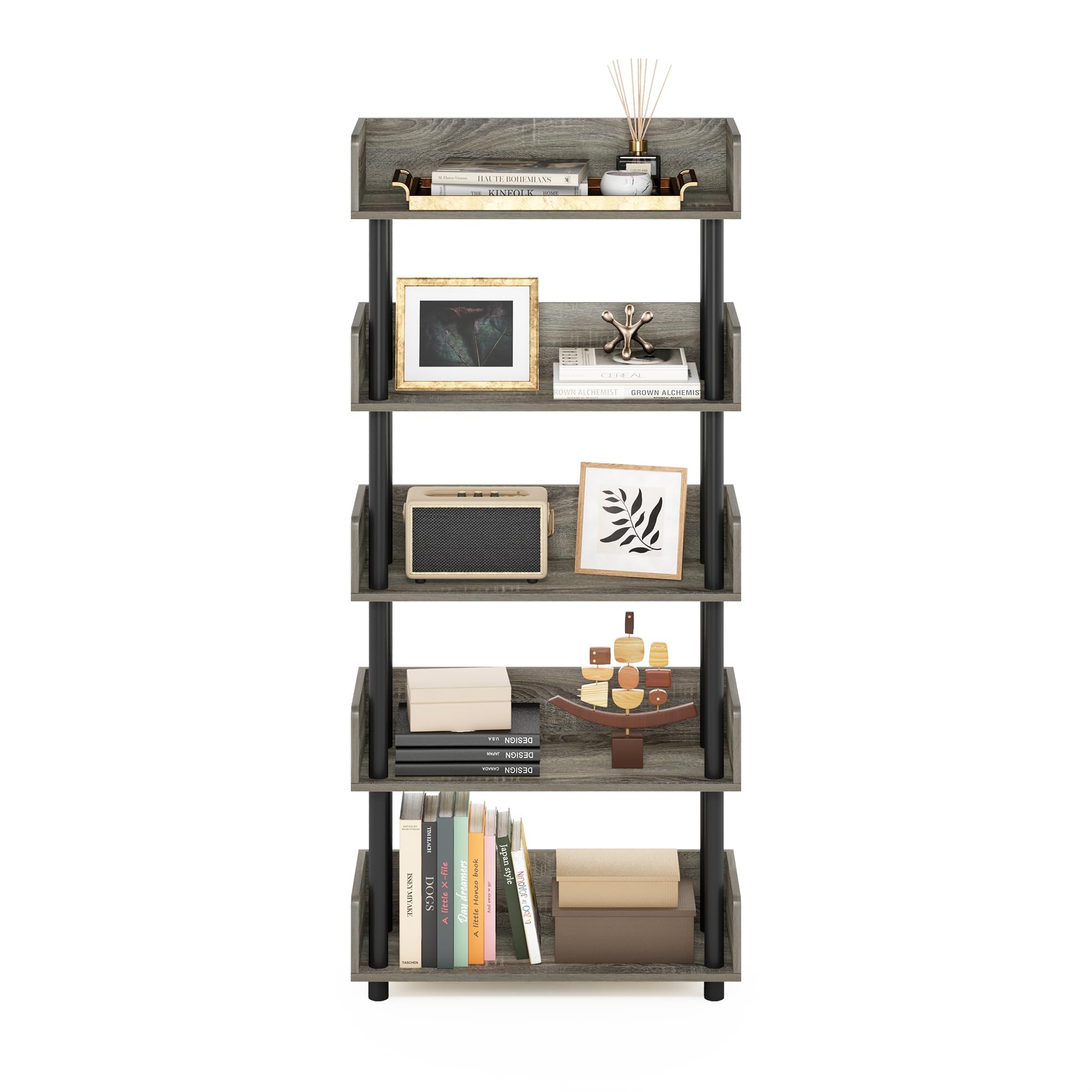Amazon.com: Furinno Turn-N-Tube 5-Tier Toolless Display Rack