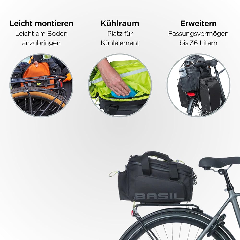 Amazon.com: BASIL Bicycle Bag, Miles Trunk Bag, Professional MIK
