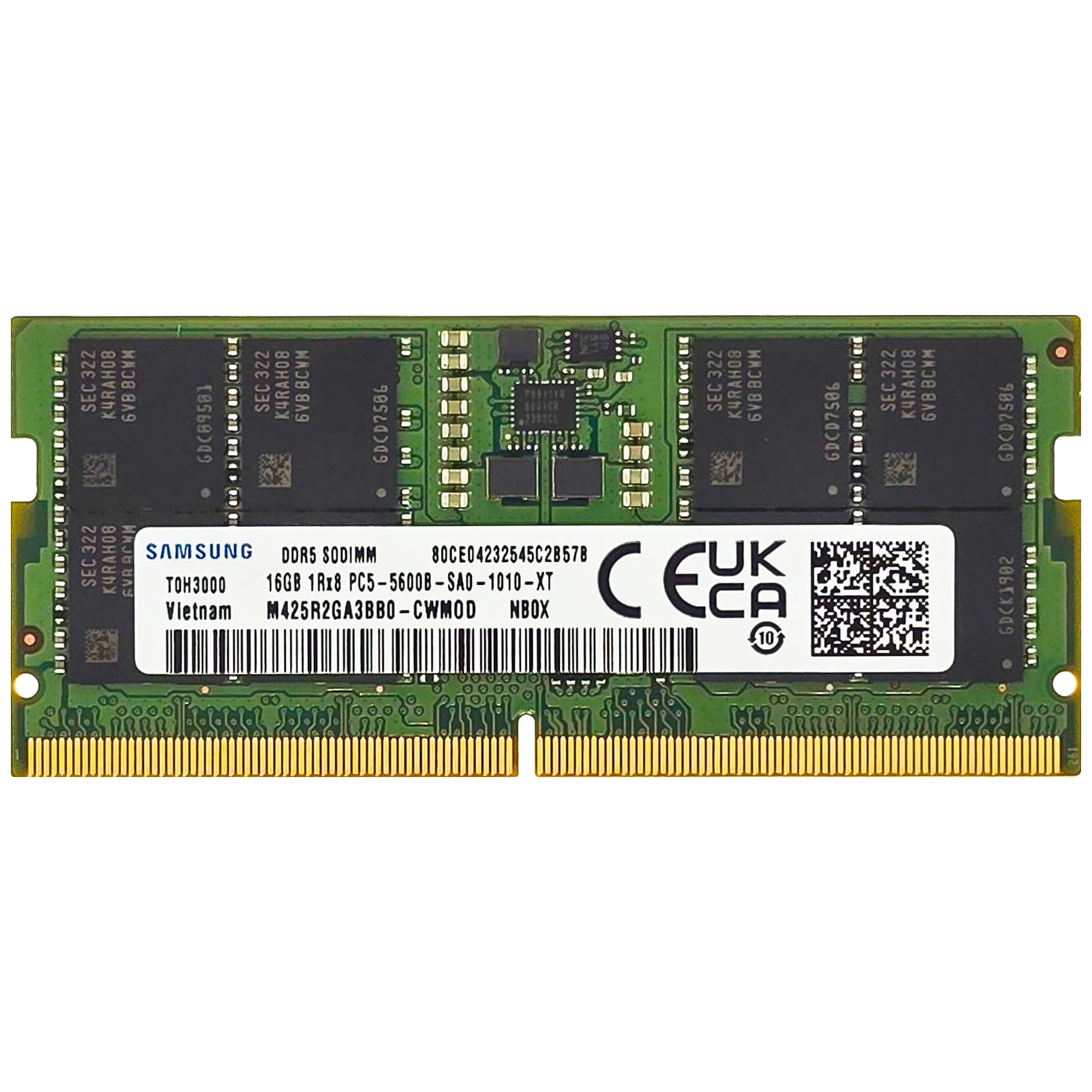 Amazon.co.jp: Samsung 16GB DDR5 5600MHz PC5-44800 CL46 SODIMM 1Rx8