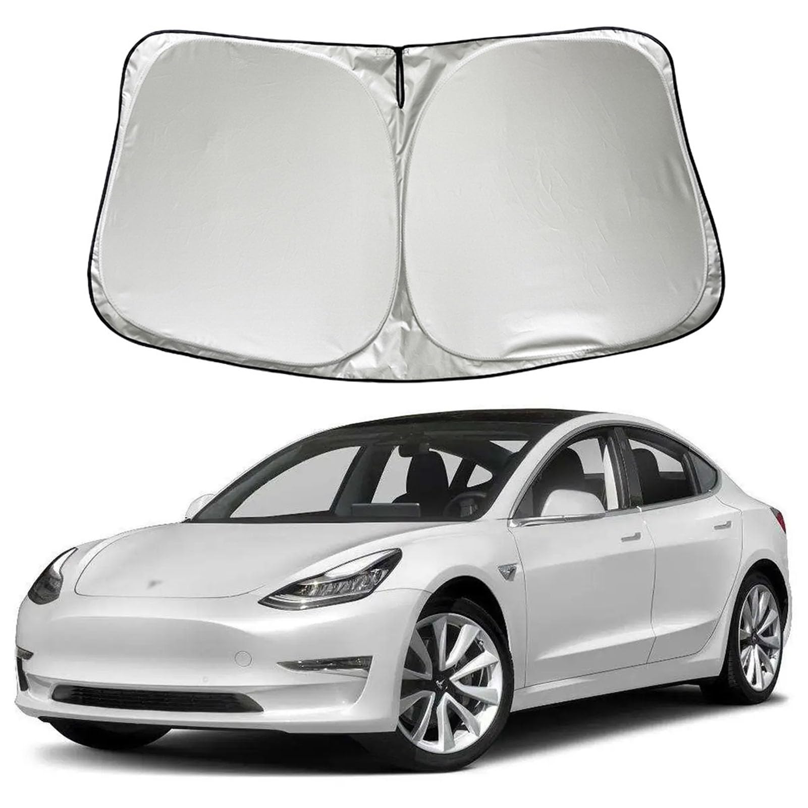 Amazon | 新型 テスラ モデル3 専用 サンシェード フロントガラス用