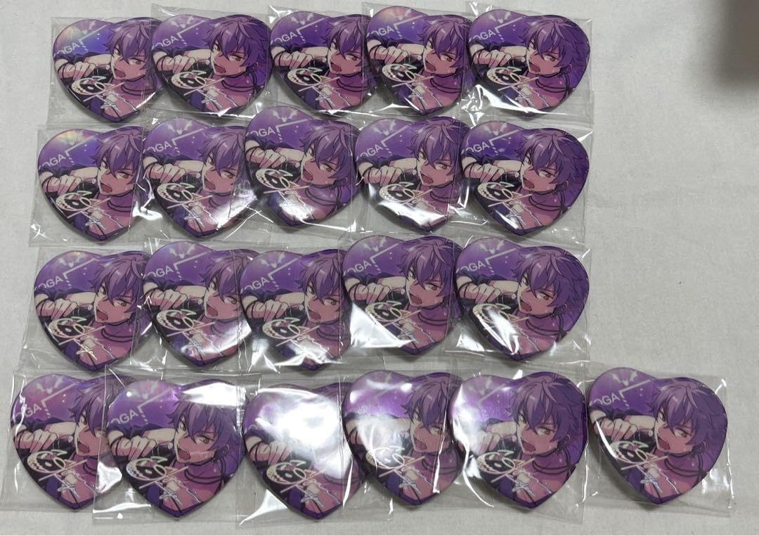 Amazon | 大神 晃牙 中国 ハート缶バッジ 願望缶バッジ ロッキンスター