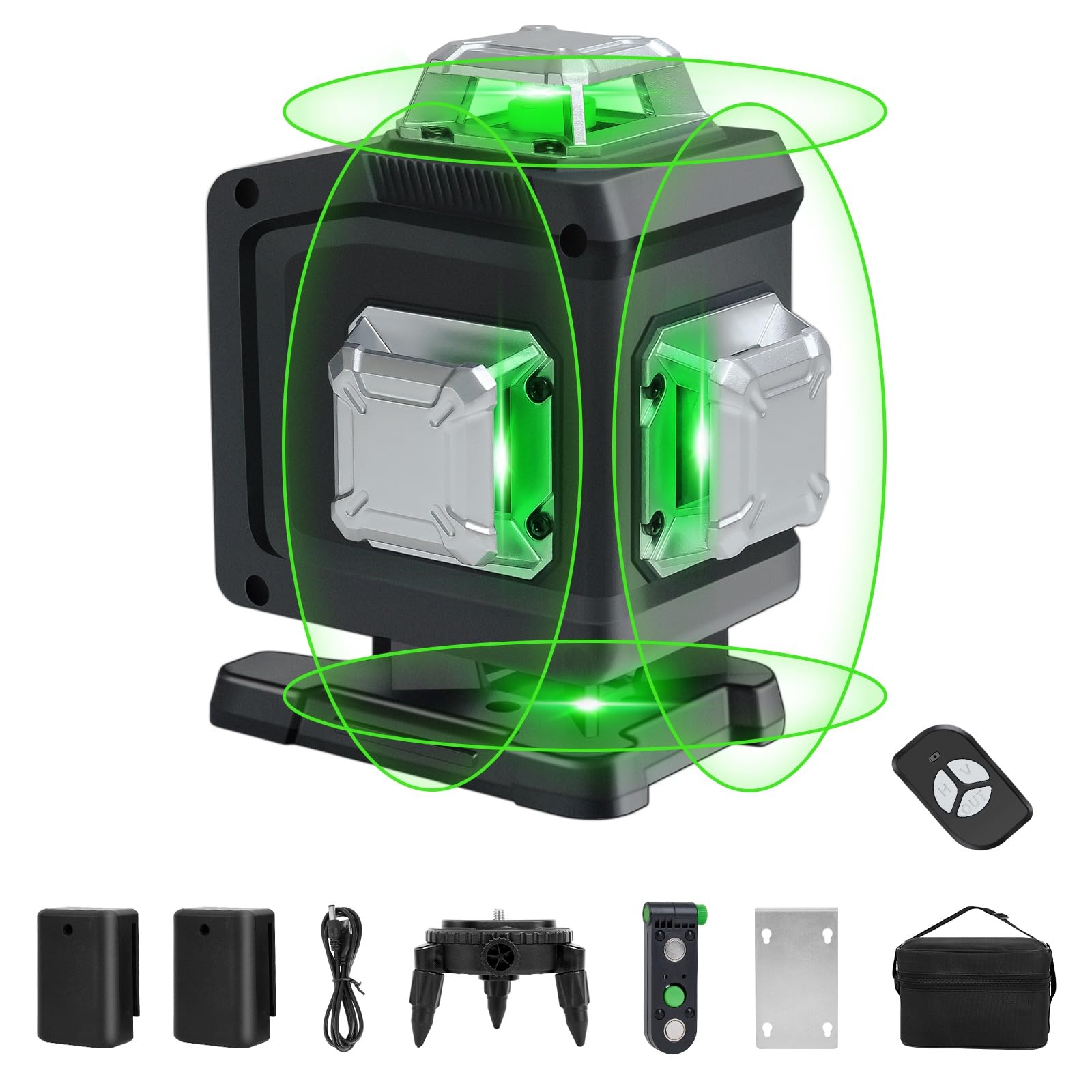 Amazon | レーザー墨出し器、墨出しレーザー、4Dグリーンレーザー墨