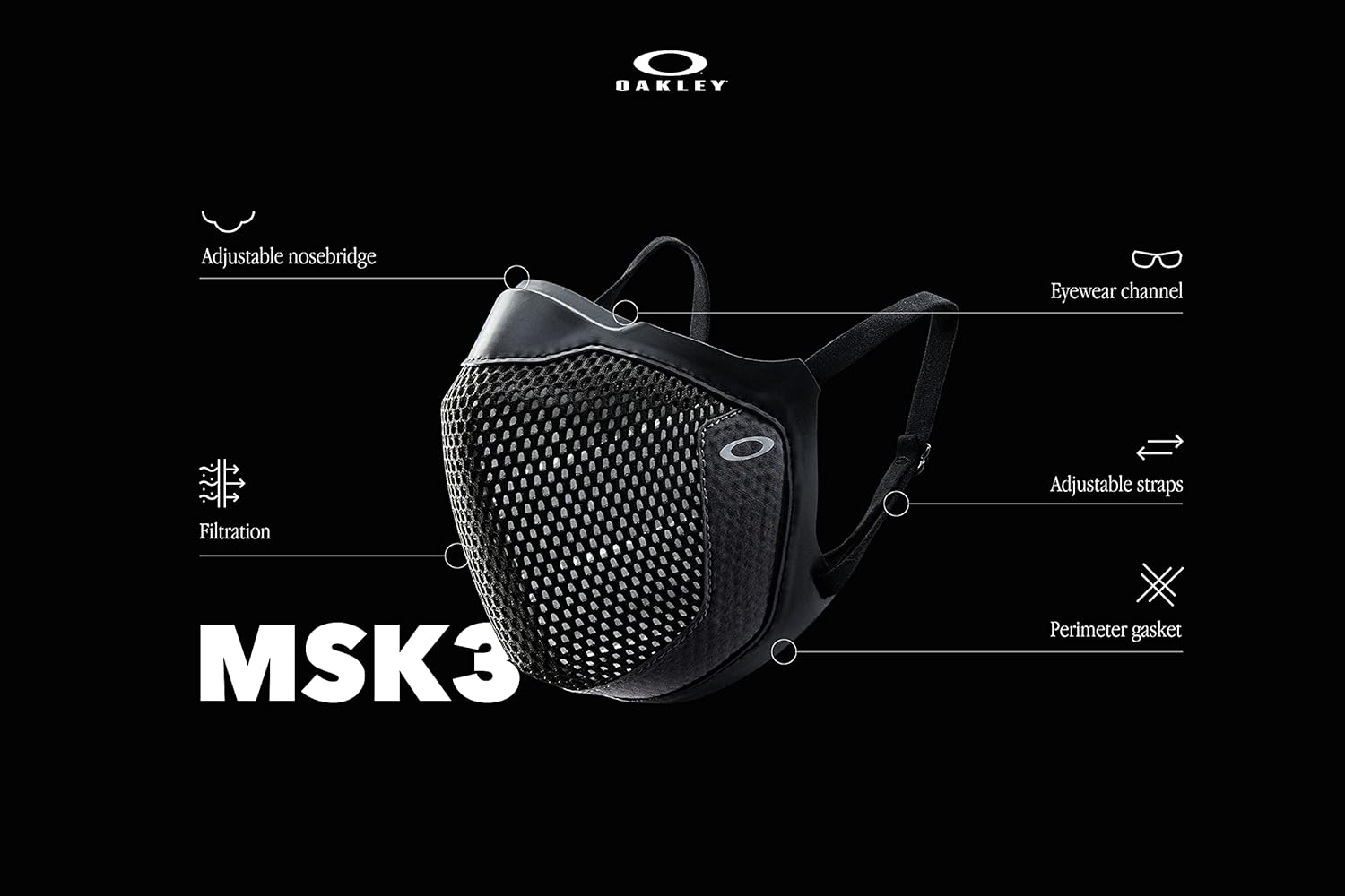 Amazon.com: Oakley Reusable Msk3 Anti-fog Face Mask : Clothing