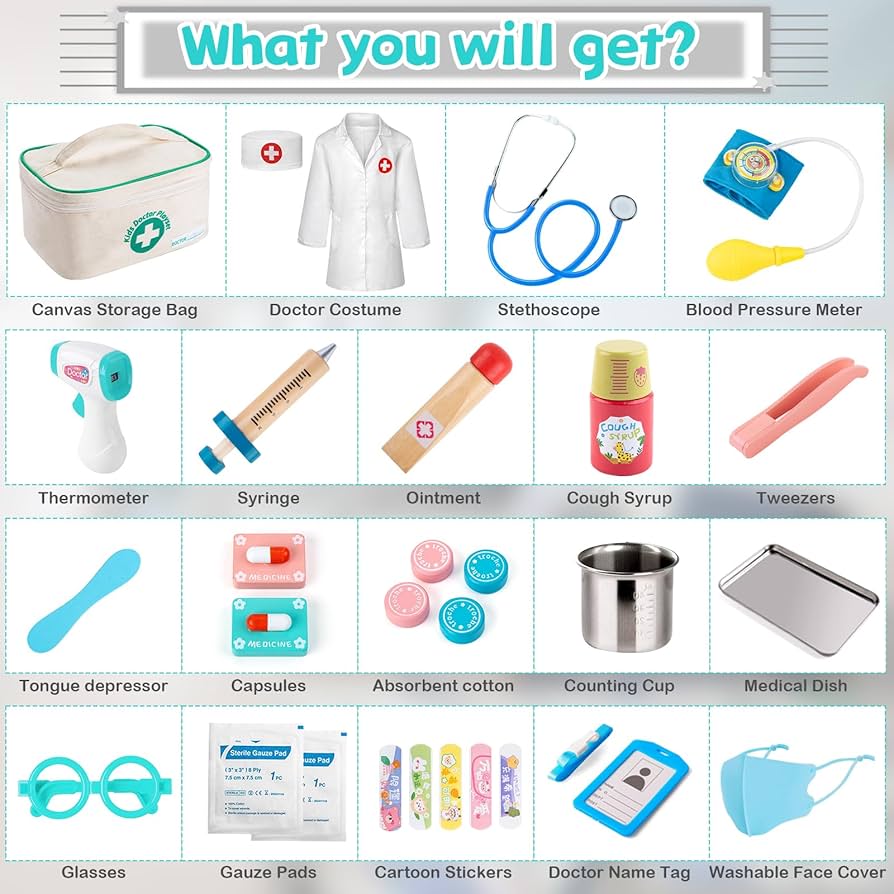 Amazon | 幼児用ドクターキット 3~5歳 お医者さんキット 子供用 ごっこ