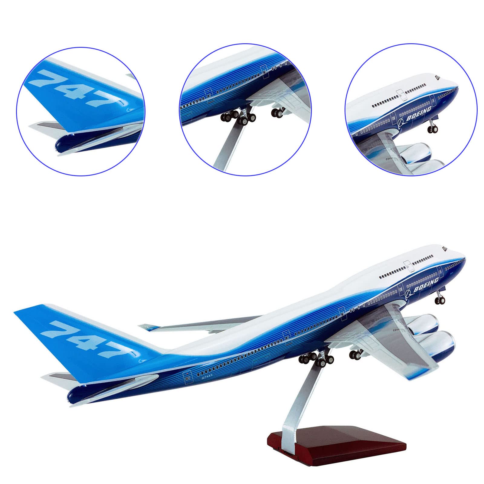 Amazon.co.jp: AZIZAT 18.5”1：150スケール模型飛行機原型ボーイング