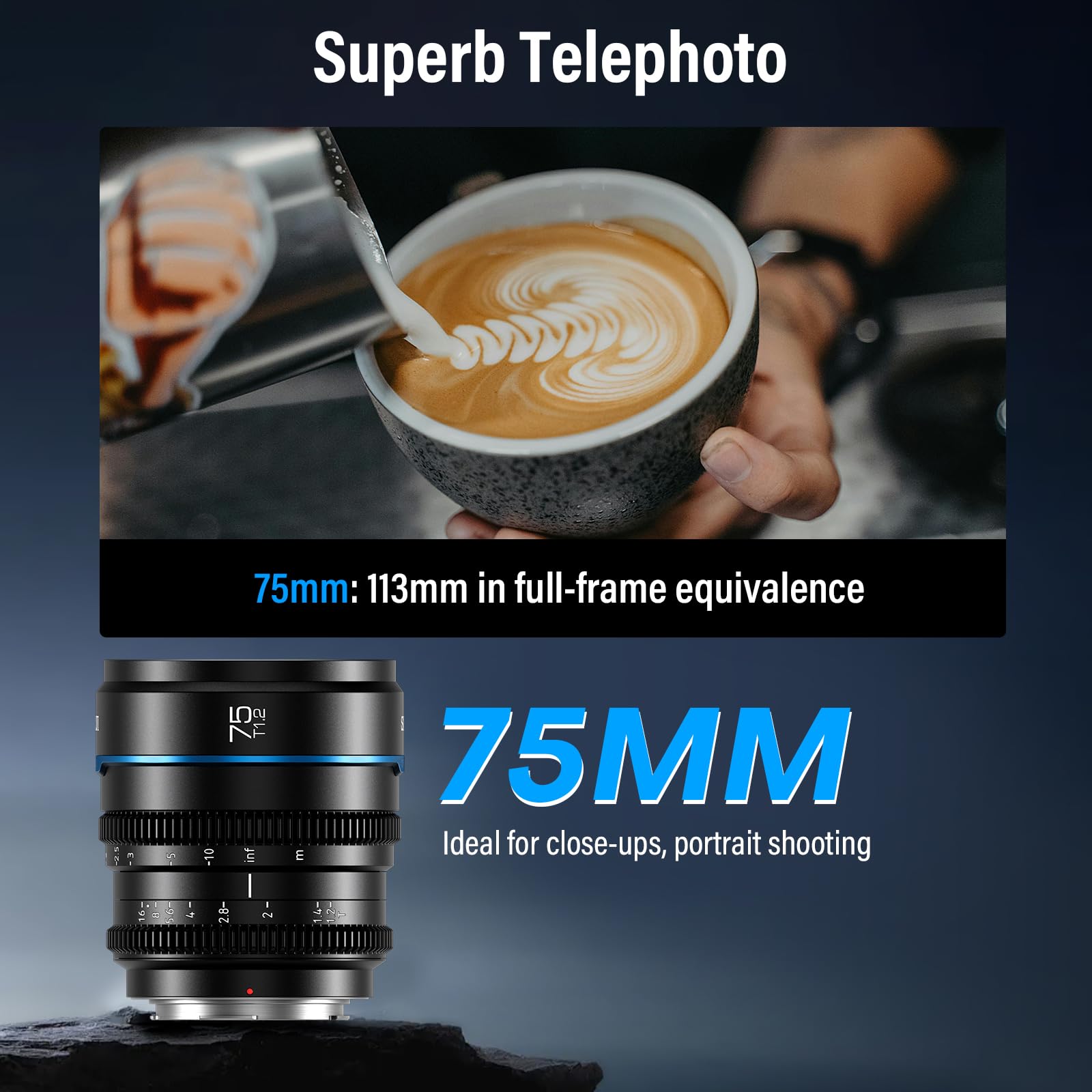 Amazon | SIRUI Night Walker 75mm T1.2 S35 望遠シネレンズ 大口径