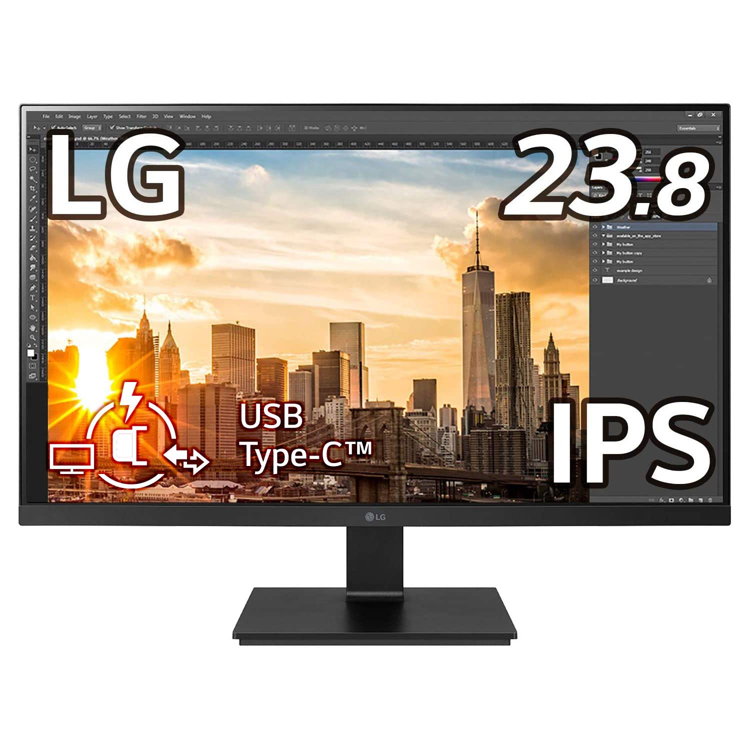 Amazon.co.jp: LG フレームレス モニター ディスプレイ 24BL650C-B