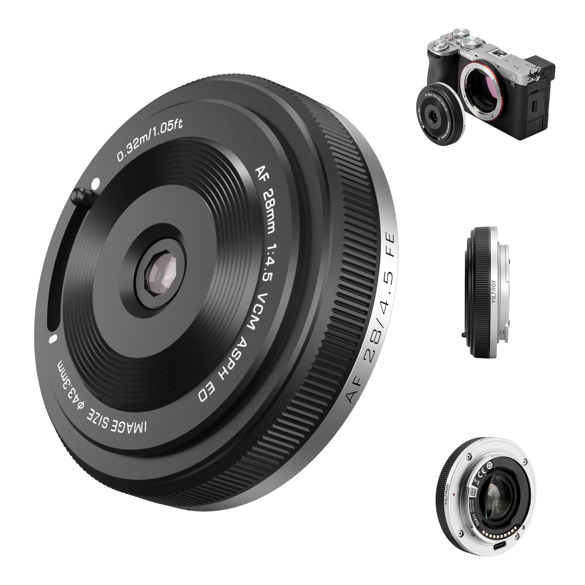 Amazon.com : VILTROX AF 28mm F4.5 f/4.5 FE Lens for Sony E Mount