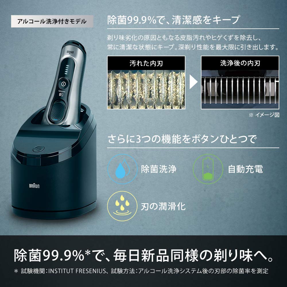 Amazon | 【除菌洗浄器付き】 ブラウン シリーズ8 メンズ電気
