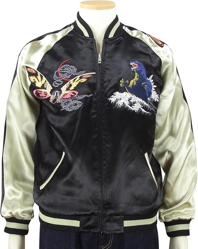 Amazon | [TEN STRIKE] モスラ対ゴジラ刺繍 スカジャン GZSJ-004 S