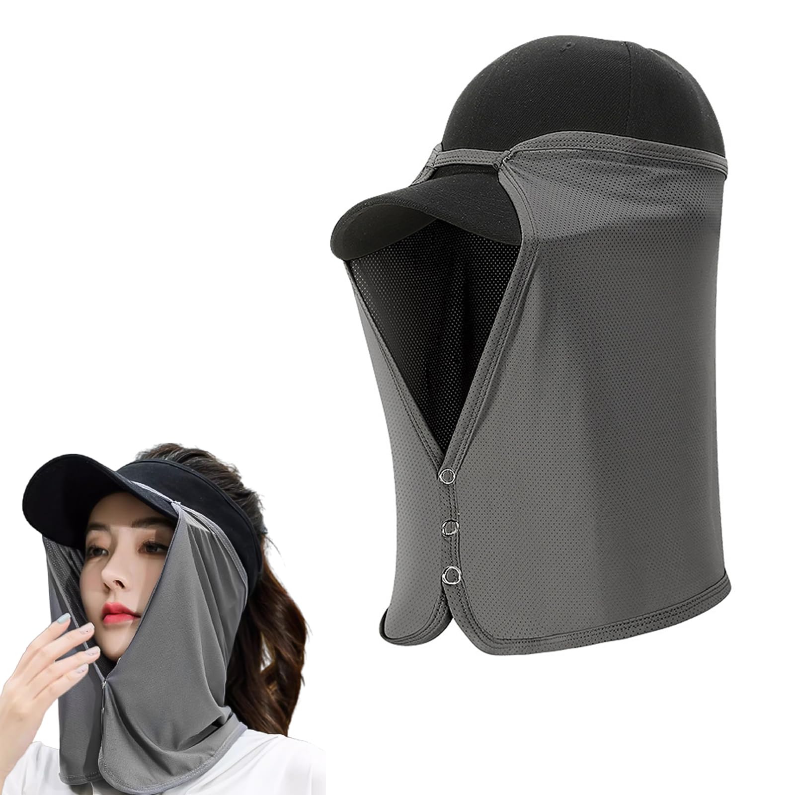 Amazon.co.jp: [ZHEJIA] ネックシェード 帽子 キャップ ネックガード