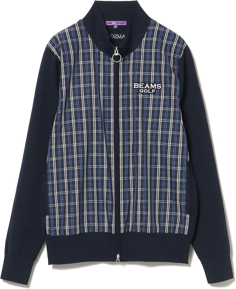 Amazon | [ビームスゴルフ] L/Sニット PURPLE LABEL チェックフロント