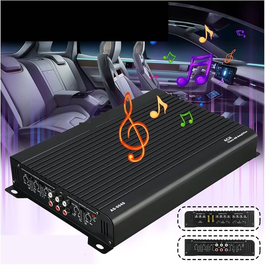 Amazon.co.jp: カーオーディオアンプ 4 チャンネル 12V AS-5040