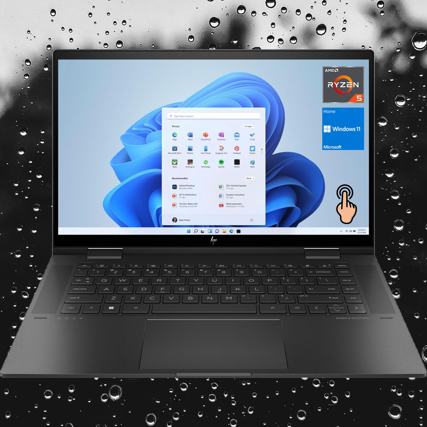 Amazon.co.jp: HP Envy x360 2-in-1ノートパソコン、15.6インチフルHD