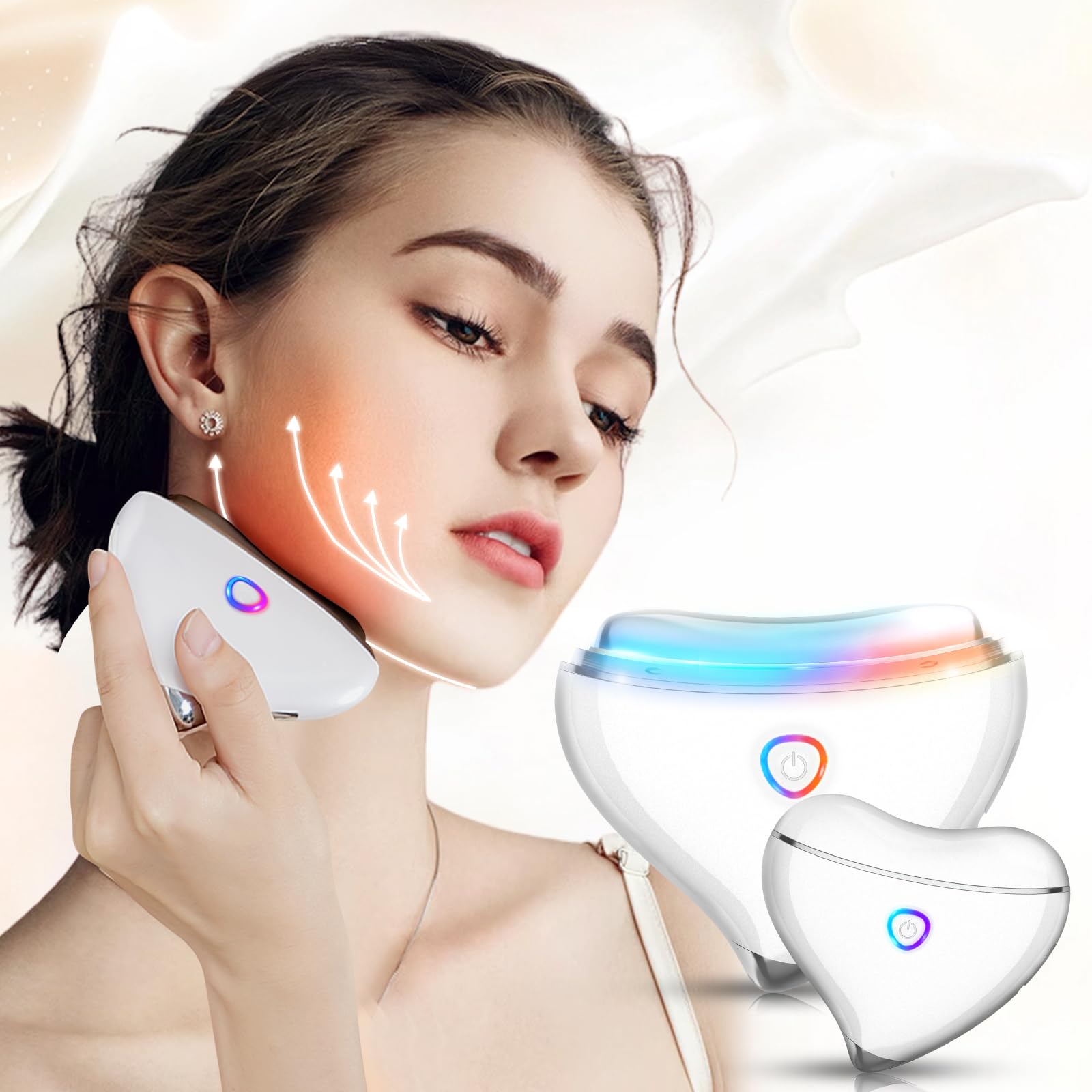 Amazon.co.jp: 美顔器 電動 EMSかっさ 微電流LED光 温熱ケア ネック