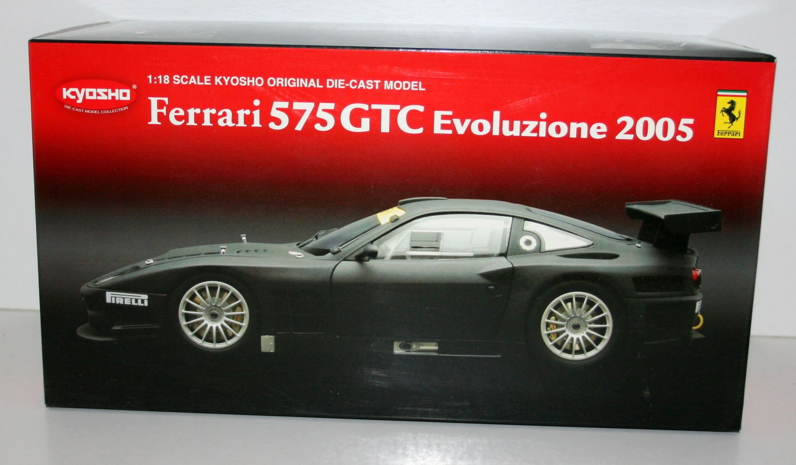 Kyosho 1/18 2005 Ferrari 575 GTC Evoluzione: Matte Black : Amazon