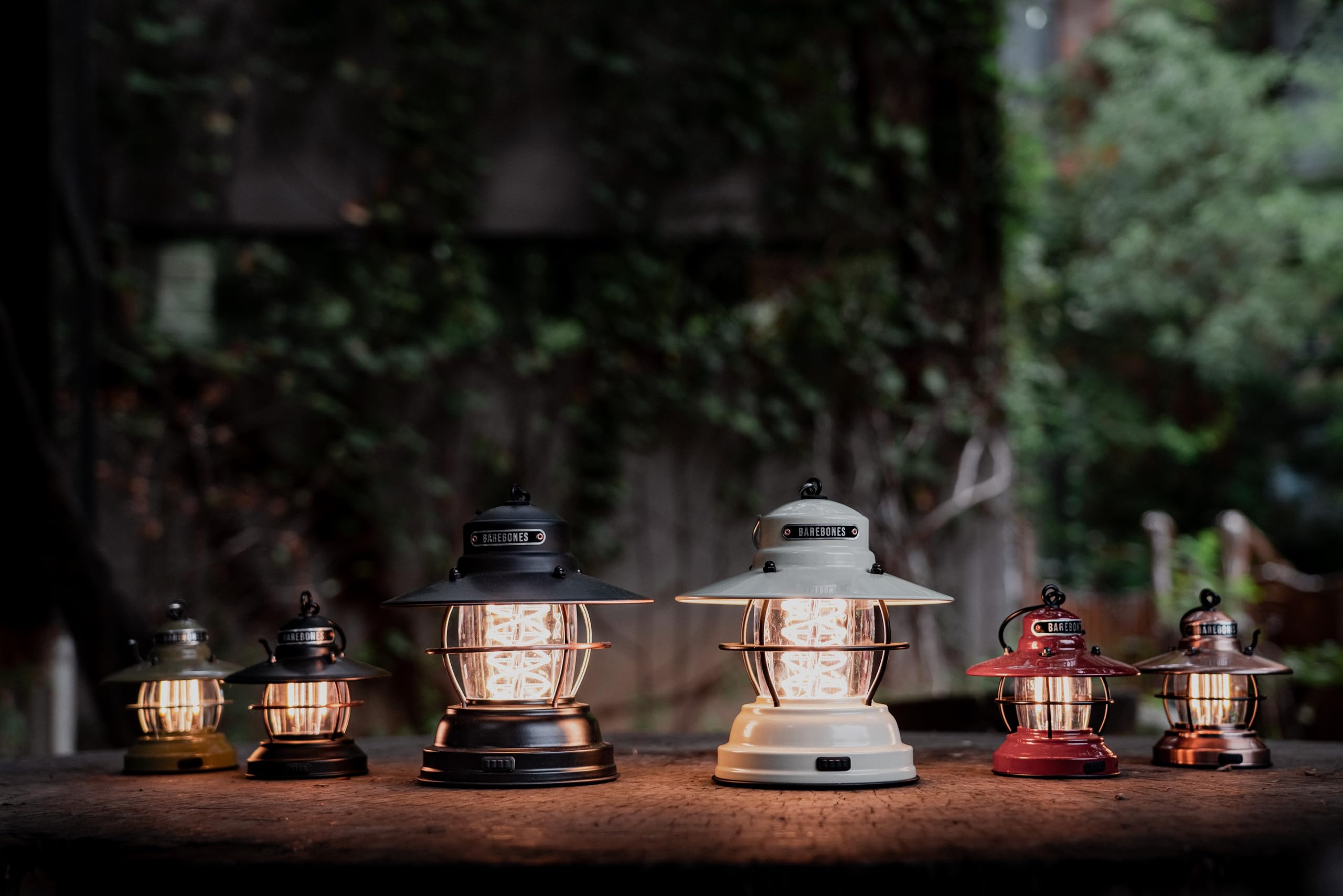 Barebones Outpost Lantern - Vintage White, Vintage-Inspired