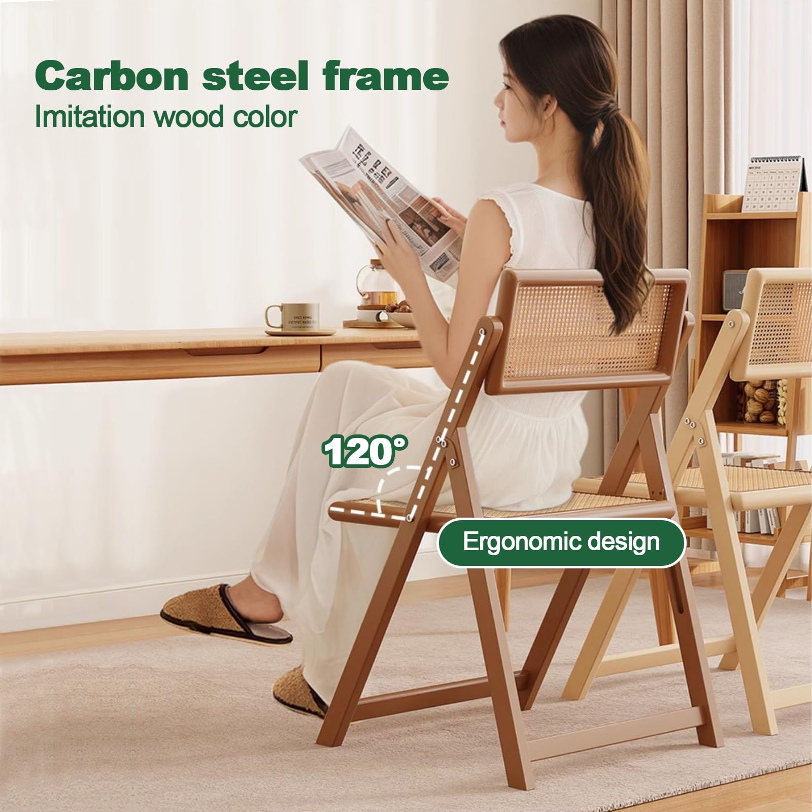 1990's ミッドセンチュリー ポストモダン 折りたたみチェア 2脚セット