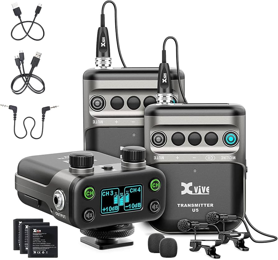 Amazon | Xvive エックスバイブ ワイヤレスピンマイクシステム 2.4GHz