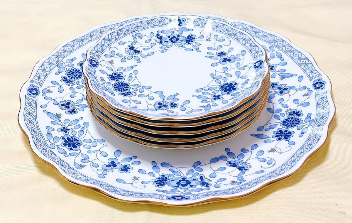 Amazon.co.jp: NARUMIナルミ ミラノ ボーンチャイナ 大皿1＆ケーキ皿5