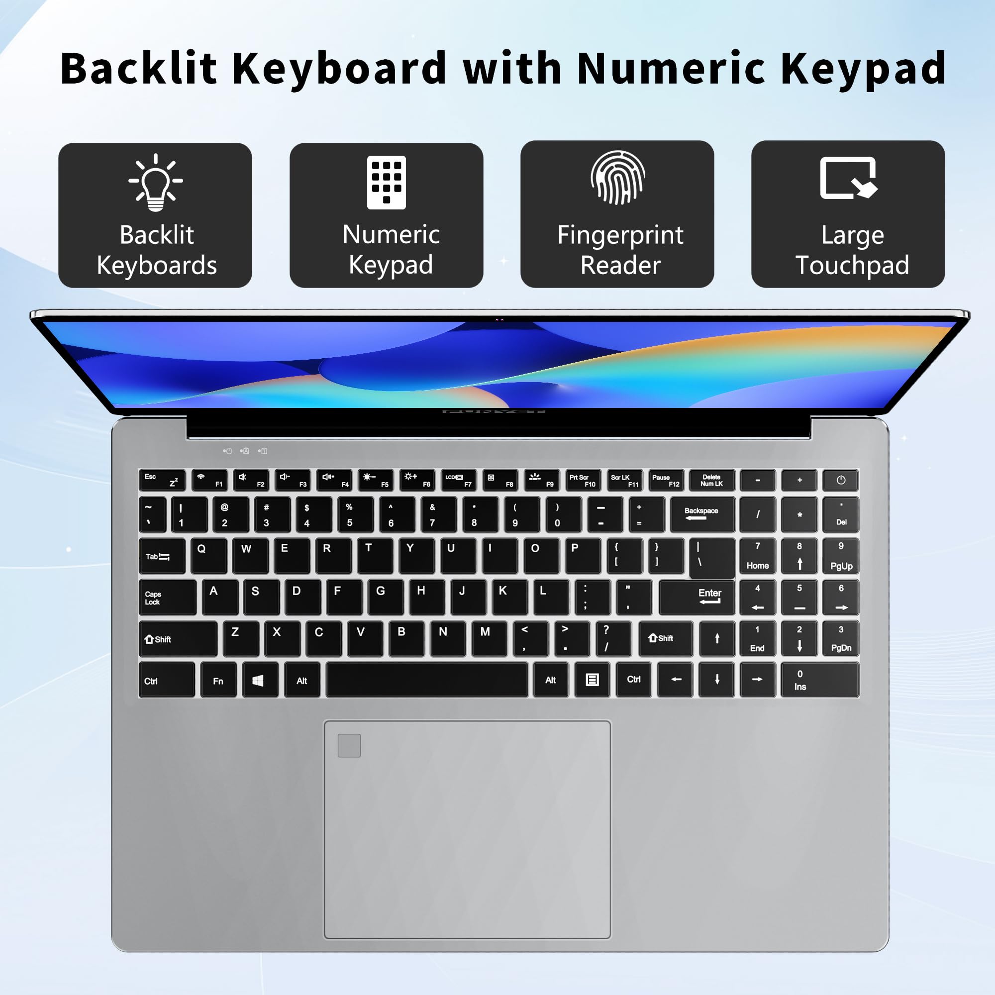 FUNYET 16 inch laptop, 16GB RAM + 512GB SSD, N95 processor for