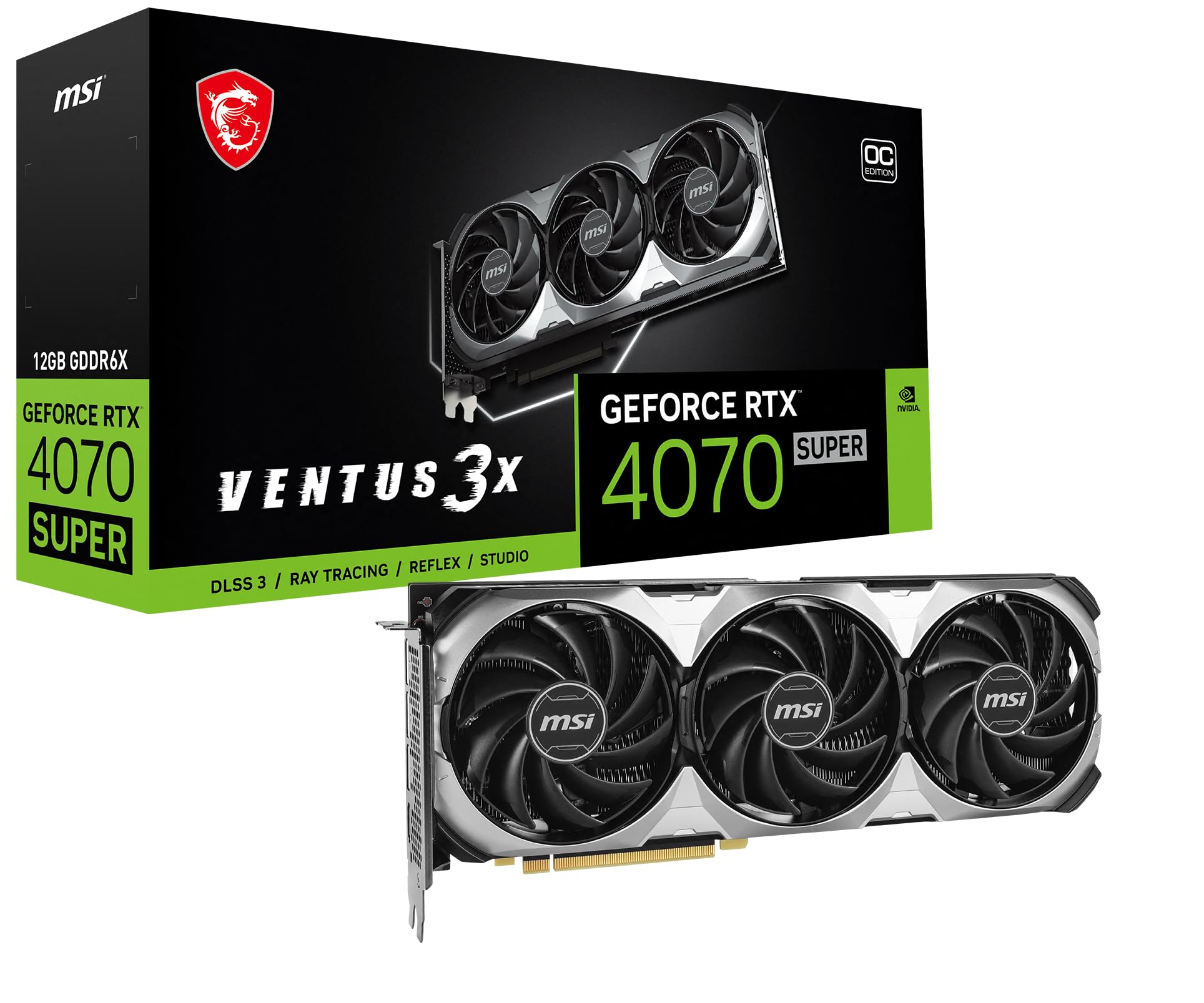 Amazon.com: MSI Gaming RTX 4070 Super 12G Ventus 3X OC Graphics
