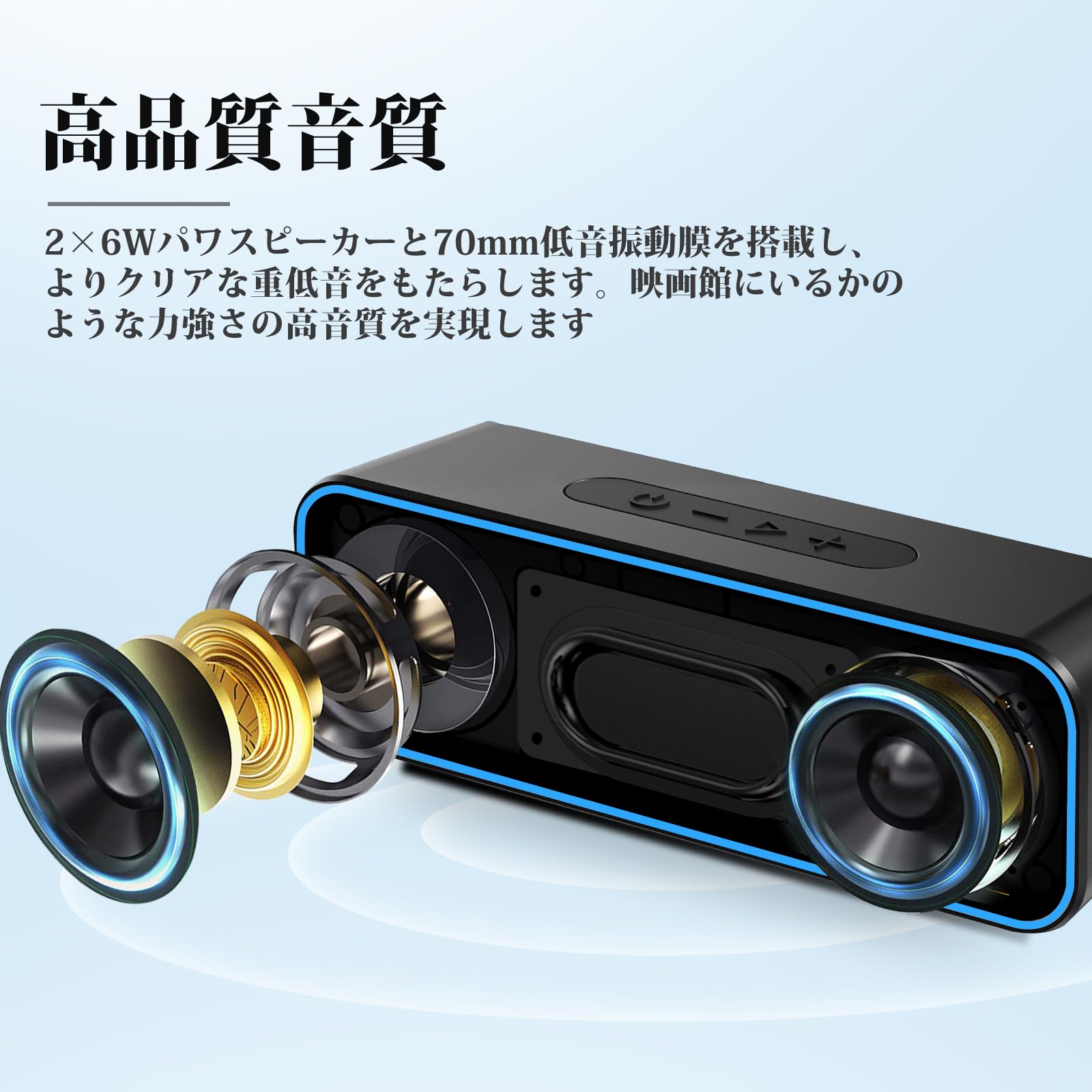 Amazon | Bluetooth スピーカー ワイヤレススピーカー IPX7防水 風呂