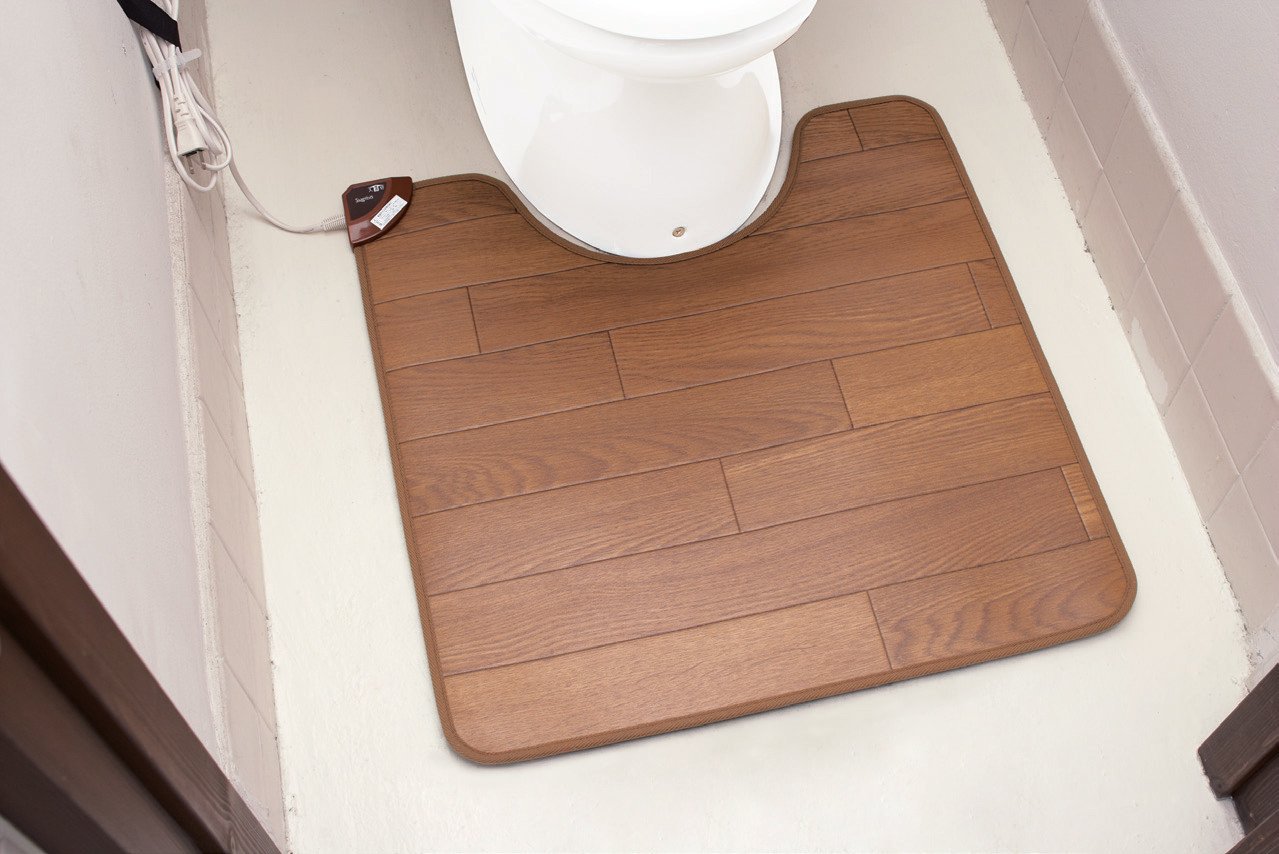 Amazon | 椙山紡織 日本製 ホットトイレマット ダークブラウン | 椙山