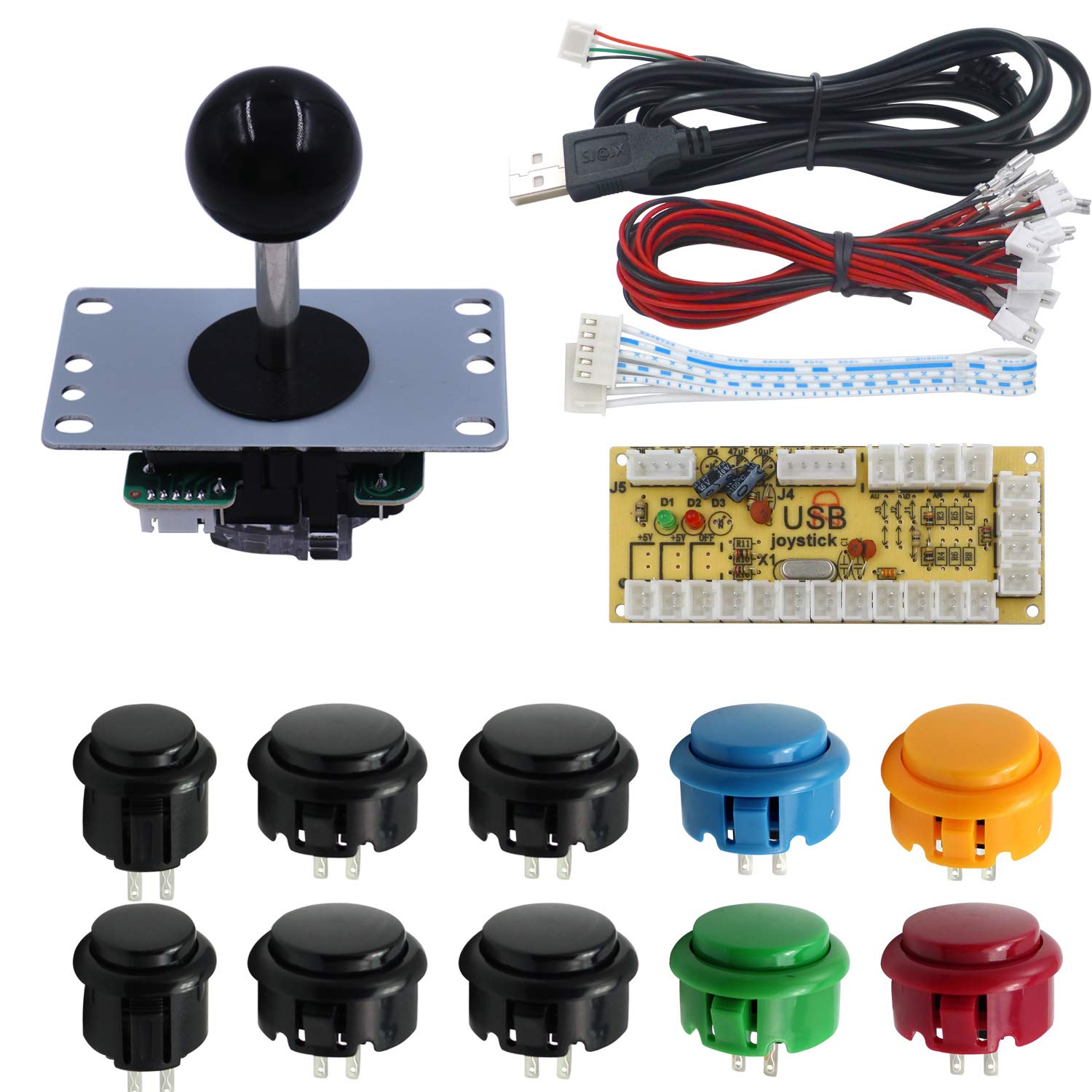 Amazon.com: SJJX DIY Arcade Game Button and Joystick Controller