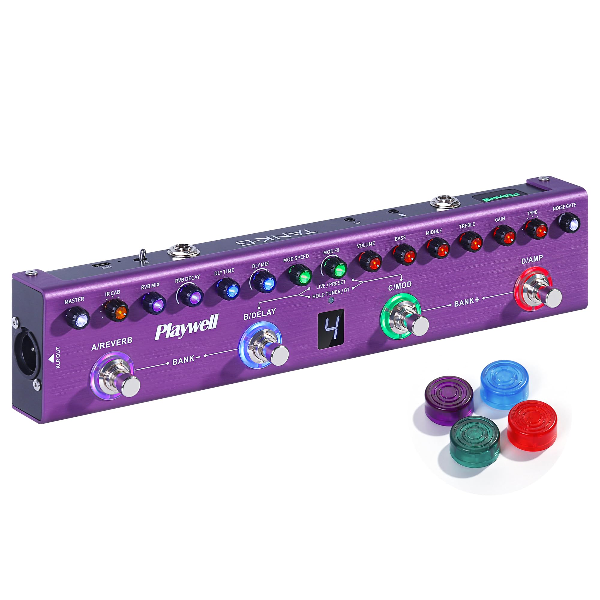 Amazon.com: Playwell Multi Effects Guitar Pedal TANK-G,Digital