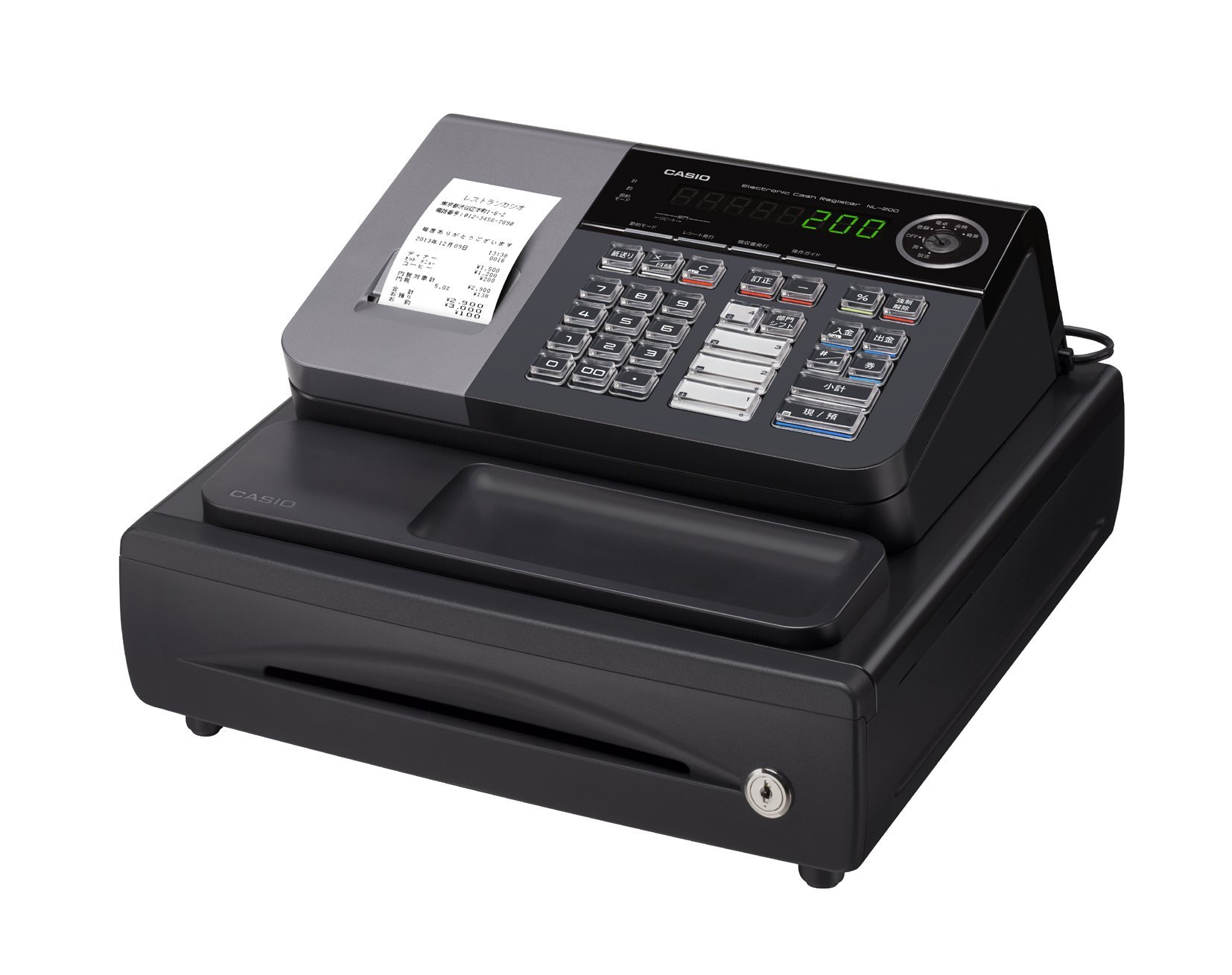 Amazon | カシオ レジスター 8部門 NL-200BK ブラック | レジスター