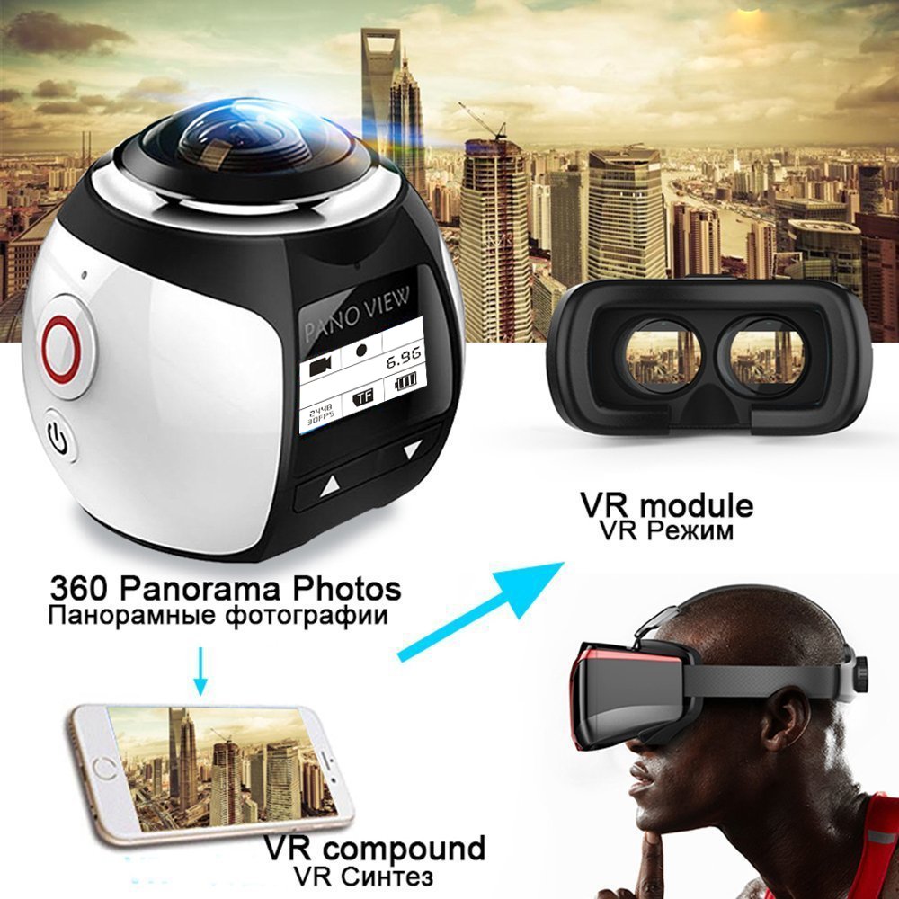 Amazon | OVTECH アクションカメラ Wi-Fi 360度カメラ 4K/30m防水