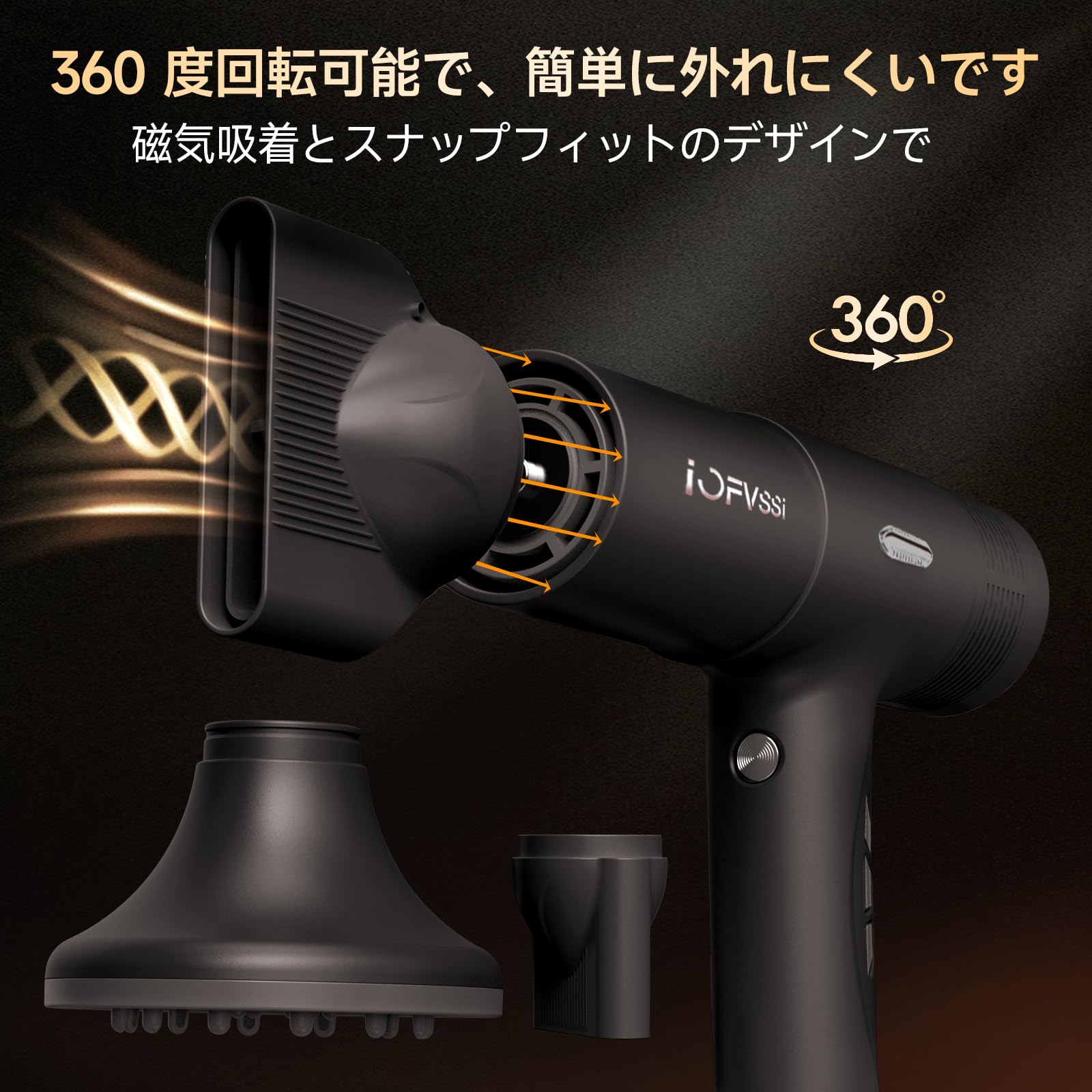 Amazon | IOFVSSIドライヤー 大風量 速乾 ヘアドライヤー 高濃度