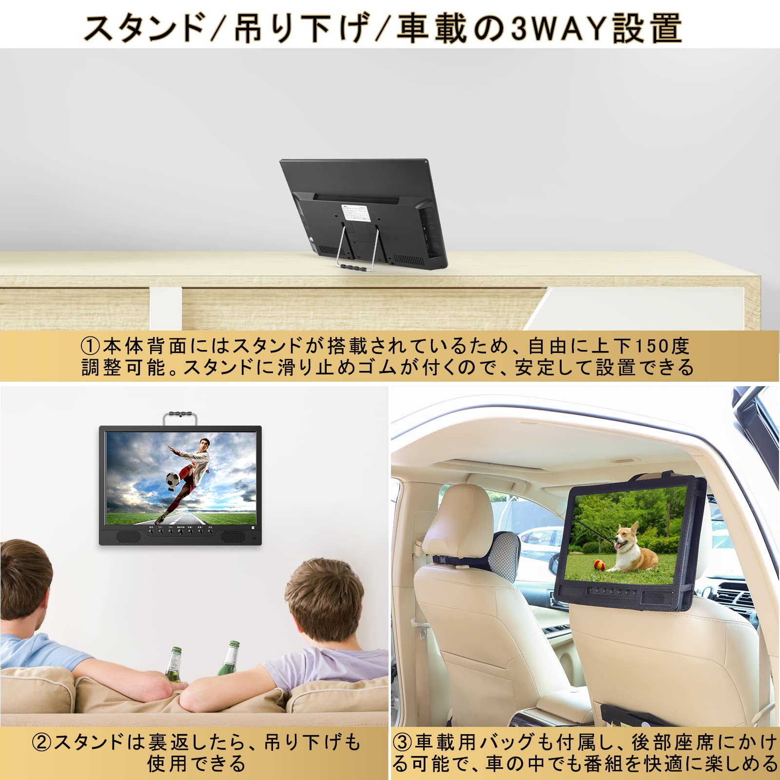 Amazon | Tingu[2024新登場]ポータブルテレビ 小型テレビ 14.1インチ大