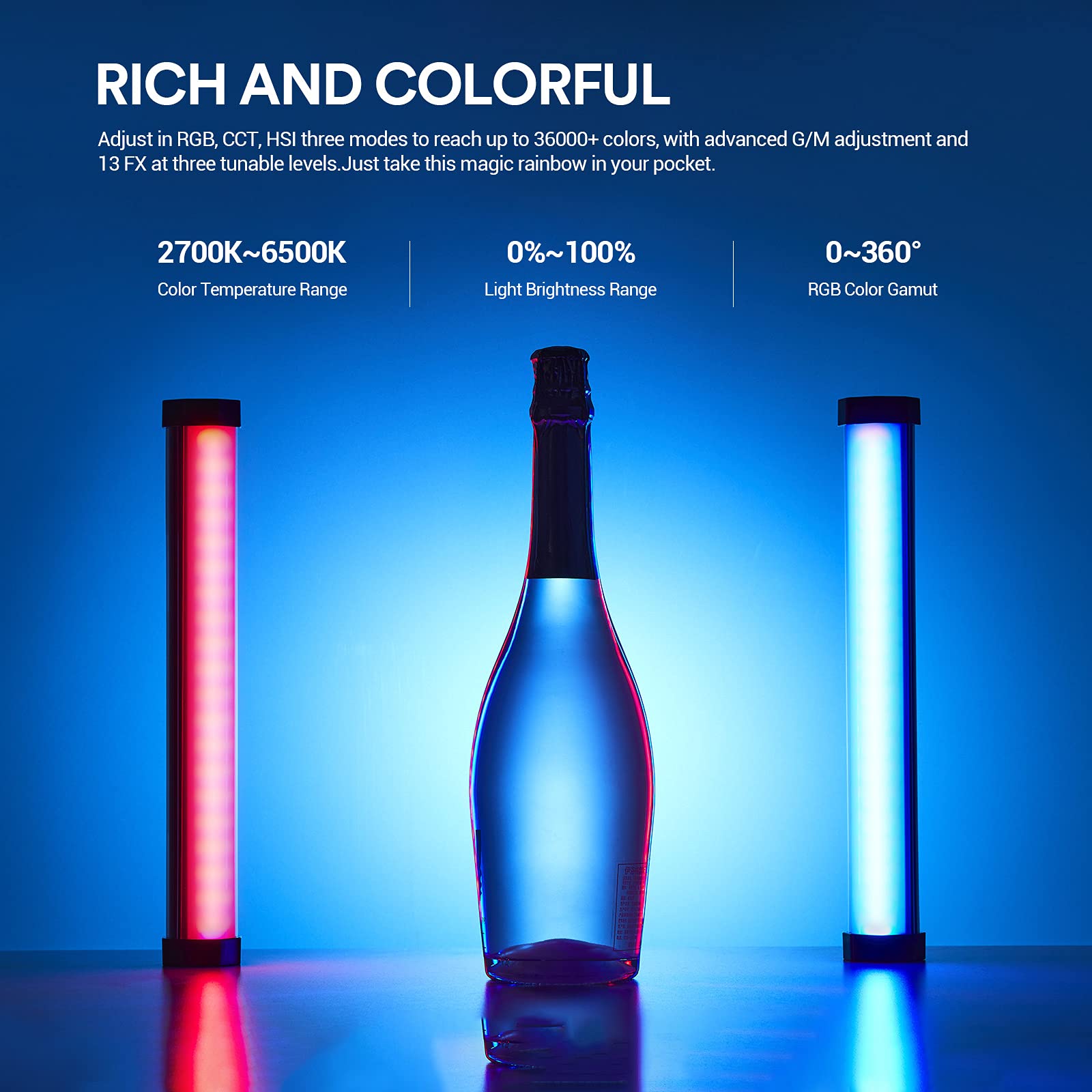 Amazon | Godox TL30チューブライト、3つのモードRGB CRI9 TLCI99 LED