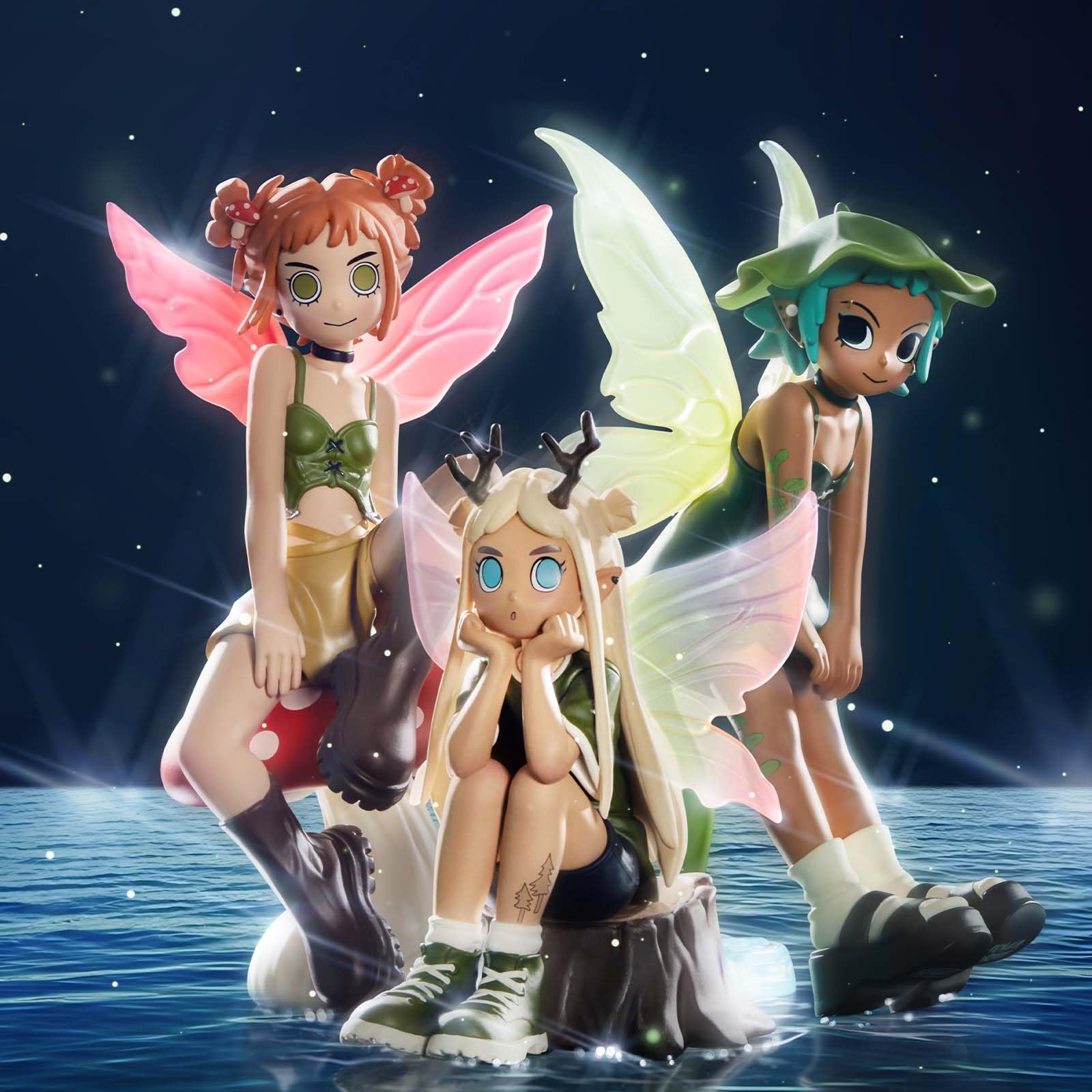 Amazon.com: POP MART Peach Riot Punk Fairy Series Figures, Peach