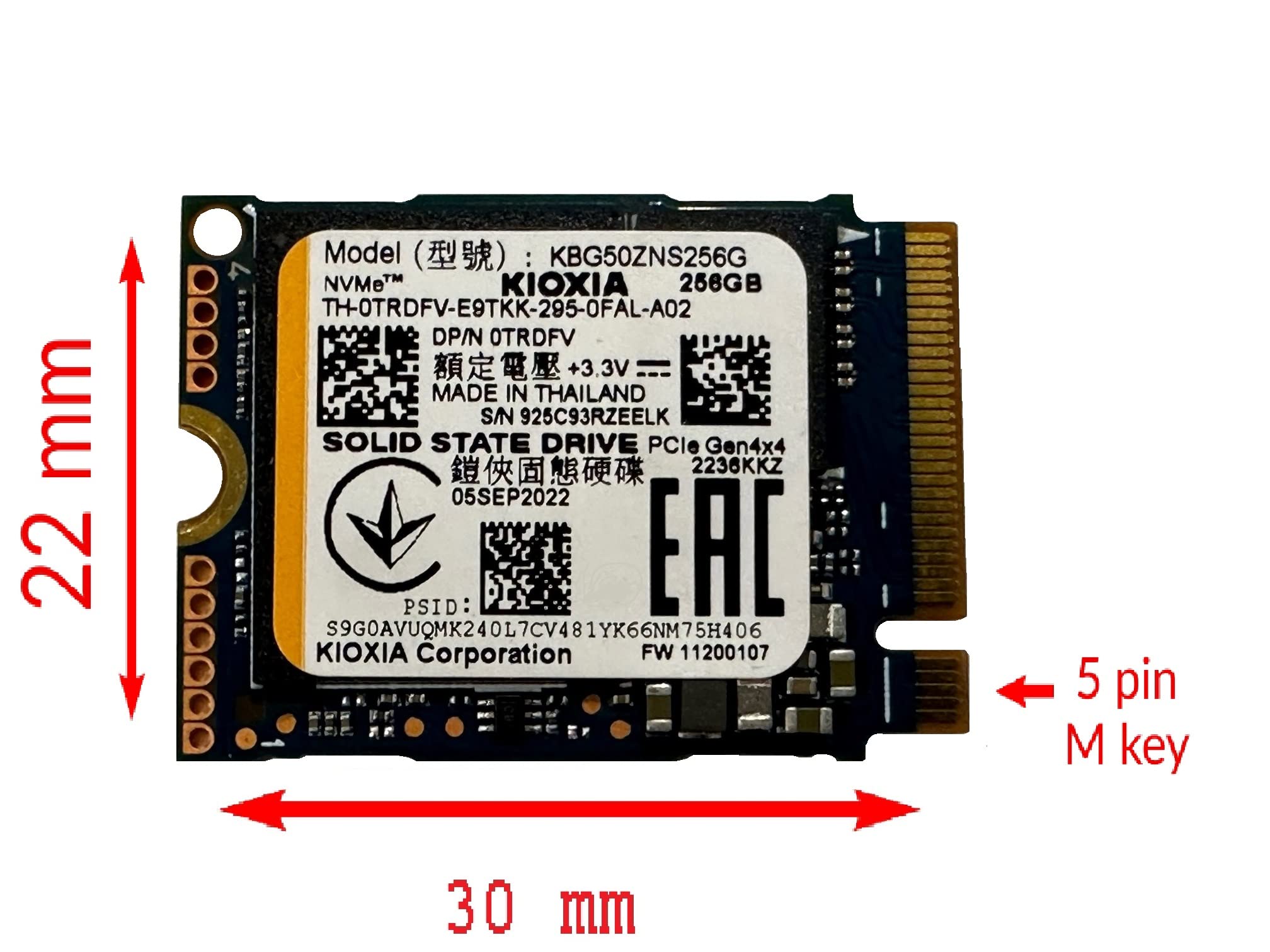 Amazon.com: OEM Kiox 256GB M.2 PCI-e NVME SSD Internal Solid State