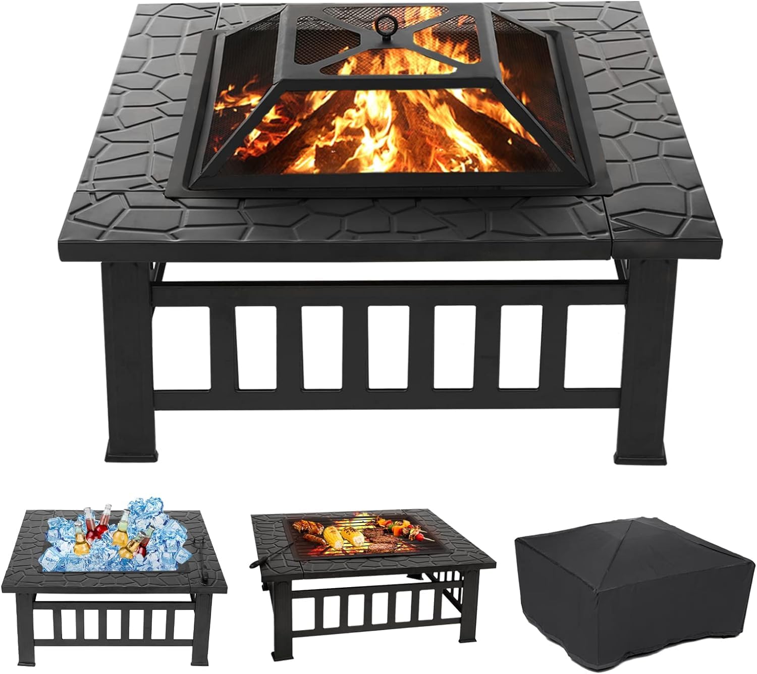 Amazon.co.jp: バーベキューコンロ ファイヤーピット 大型 焚き火 大型