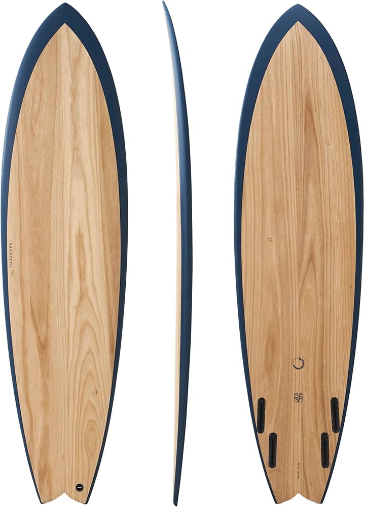 Amazon.com : nanazero Wood Skin Surfboard Mid Length MID05 Quad
