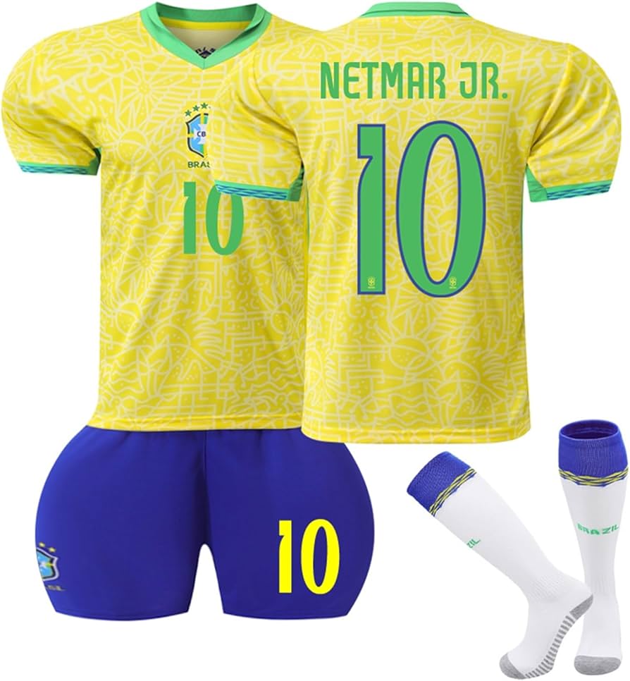 Amazon.co.jp: ネイマール ユニフォーム Neymar 背番号10 24-25