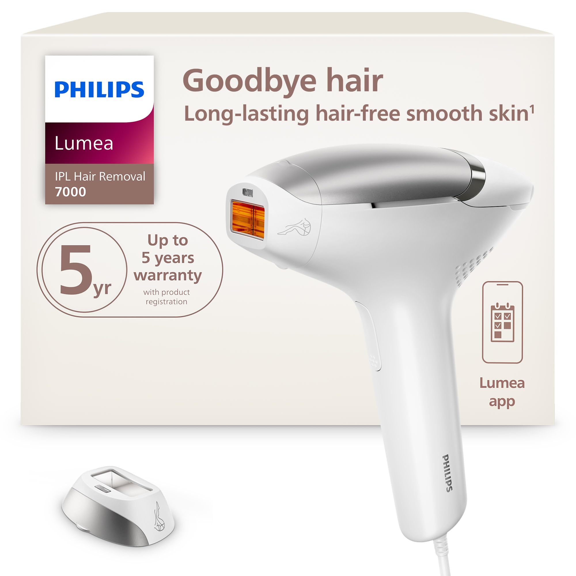 Amazon.com: Philips Lumea 7000 Series IPL Hair Removal Device, for